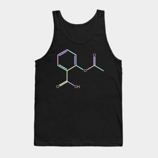 Aspirin Kawaii Pastel Rainbow Molecule Tank Top